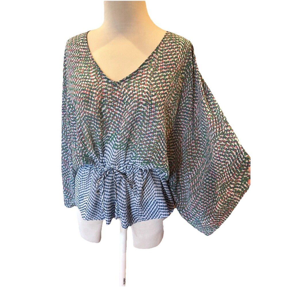 Cabi Kimono Chiffon Top Blouse Sz Small Delicate Fairy Core Butterfly Romantic